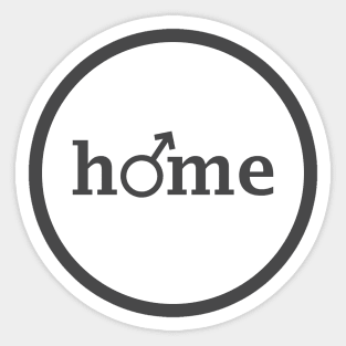 Men are from Mars Home Sticker